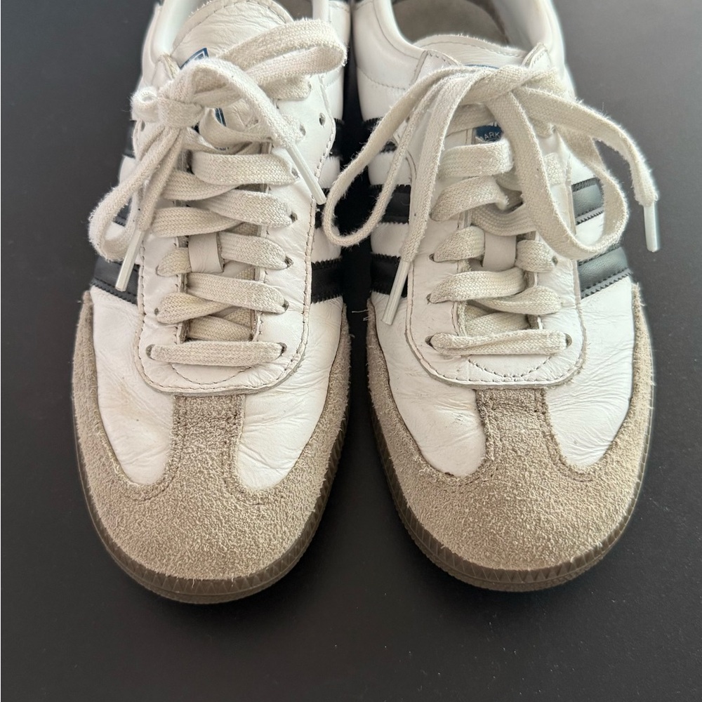 adidas White Black Suede-Trim Men's Sneakers